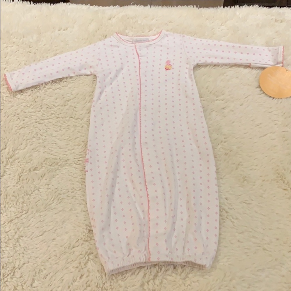 Magnolia baby ruffle convertible gown 0-3 mo